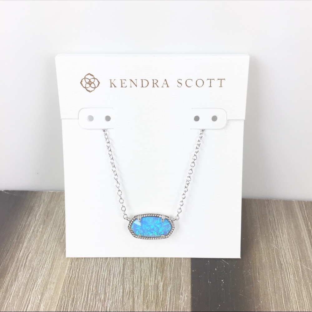 Kendra Scott Elisa ocean opal silver necklace